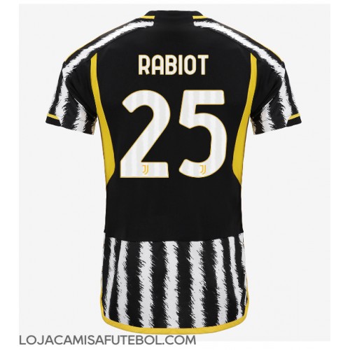 Camisa de Futebol Juventus Adrien Rabiot #25 Equipamento Principal 2023-24 Manga Curta